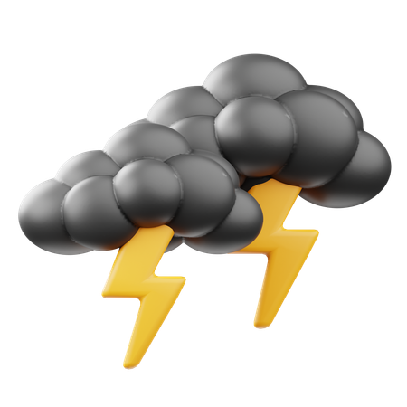 Nuage d'orage  3D Icon