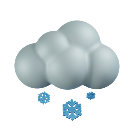 Nuage enneigé  3D Icon