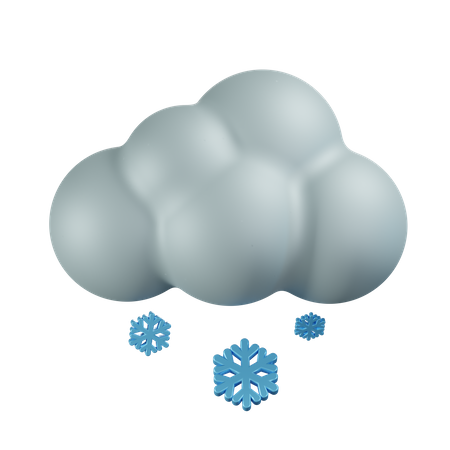 Nuage enneigé  3D Icon