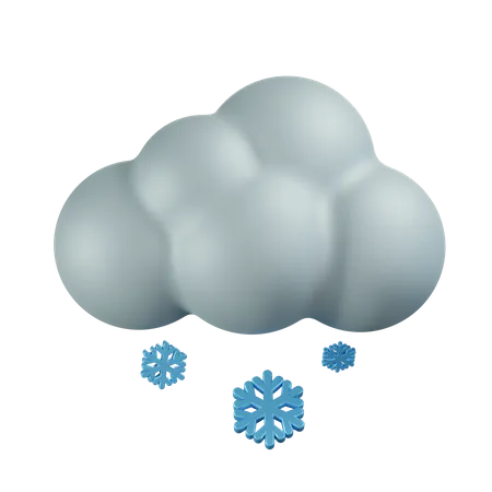 Nuage enneigé  3D Icon