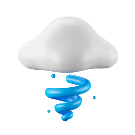 Nuage et tempête  3D Icon