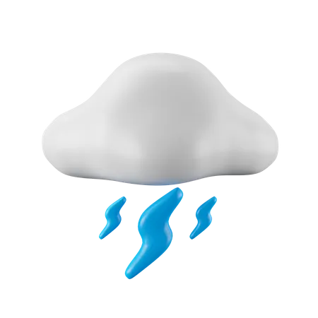 Nuage et tonnerre  3D Icon