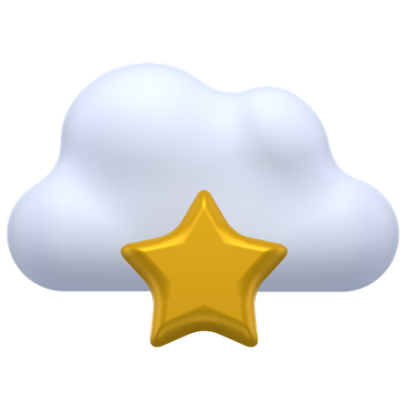 Étoile de nuage  3D Icon