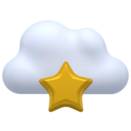 Étoile de nuage  3D Icon