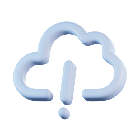 Exclamation de nuage  3D Icon