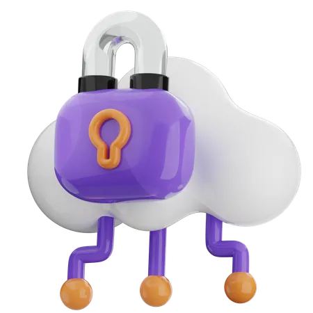 Verrouillage des nuages  3D Icon