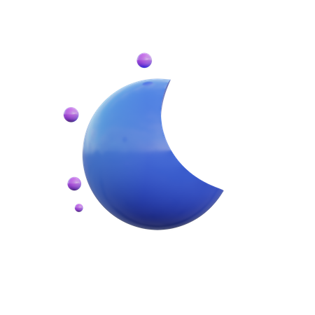 Nuage Lune  3D Icon