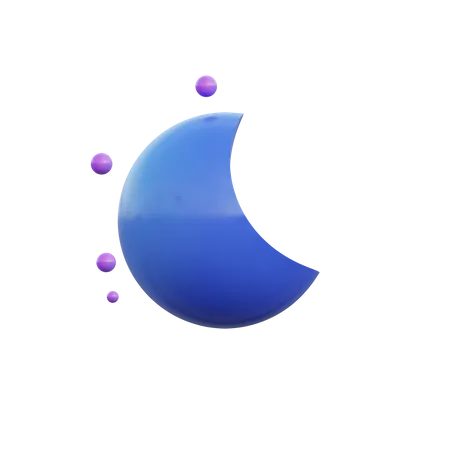 Nuage Lune  3D Icon