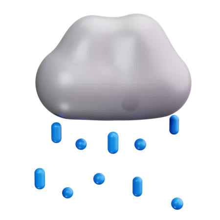 Nuage de pluie  3D Icon