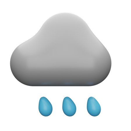 Nuage de pluie  3D Illustration