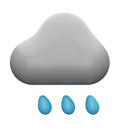 Nuage de pluie  3D Illustration