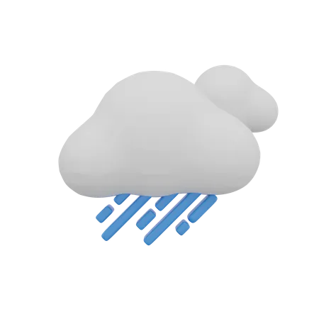Météo nuage pluie tempête  3D Icon