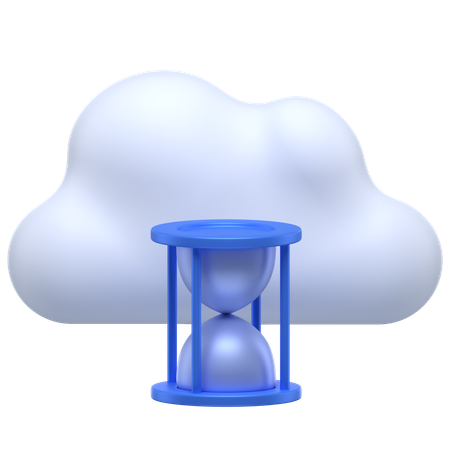 Sablier nuage  3D Icon