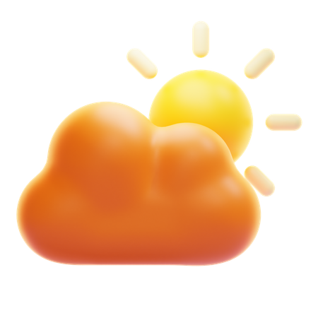 NUAGE ET SOLEIL  3D Icon