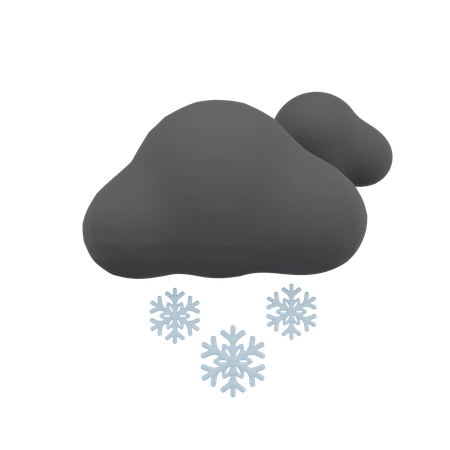 Nuage sombre blizzard temps nuageux  3D Icon