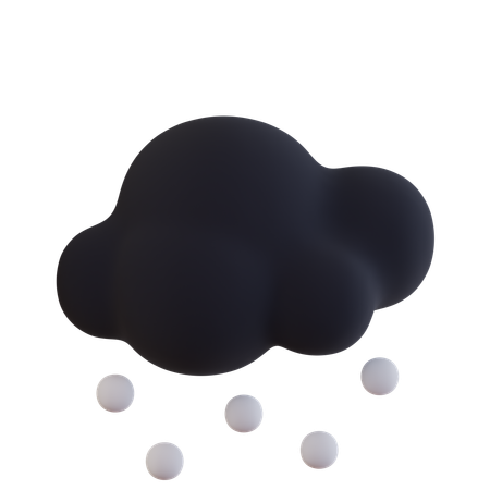 Nuage sombre et neigeux  3D Icon