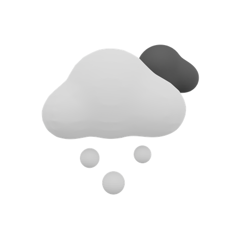 Temps de neige nuage sombre  3D Icon