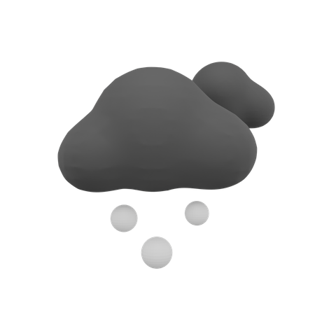 Temps de neige nuage sombre  3D Icon