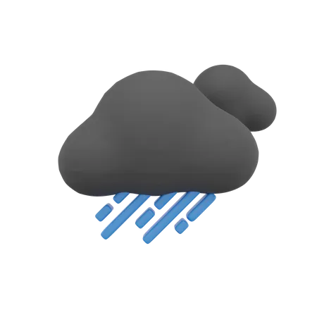 Nuage sombre pluie tempête météo  3D Icon