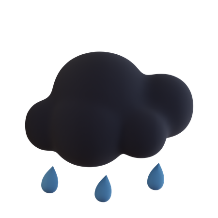 Nuage sombre pluvieux  3D Icon