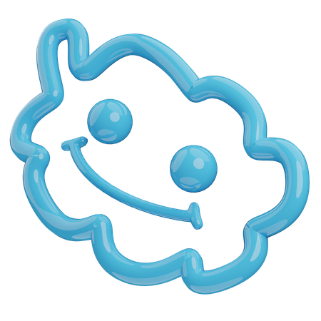 Nuage souriant  3D Icon