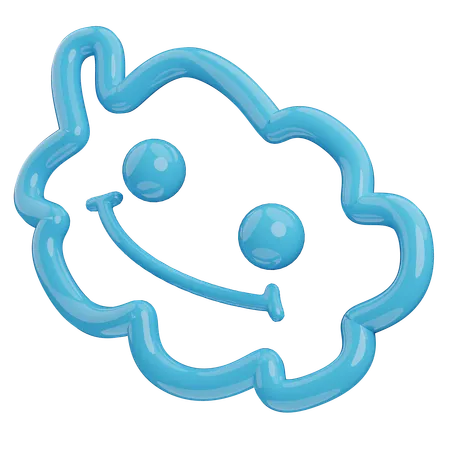 Nuage souriant  3D Icon