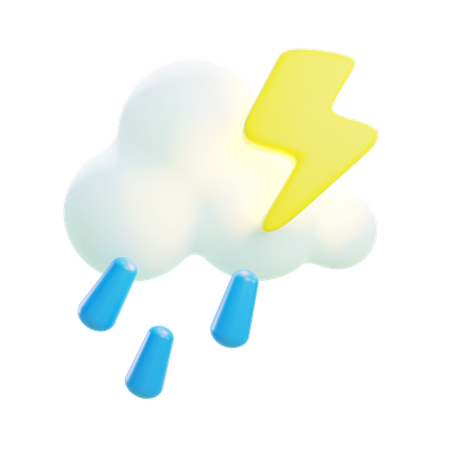 Nuage de tonnerre  3D Icon