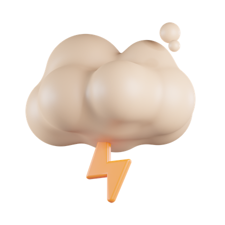 Nuage de tonnerre  3D Icon