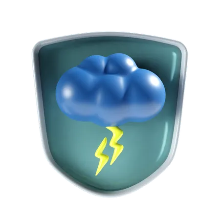 Cloud Thunder avec bouclier  3D Icon