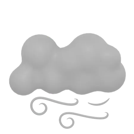 Nuage venteux  3D Icon