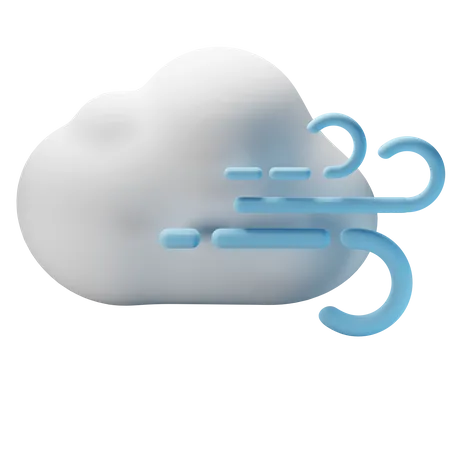 Nuage venteux  3D Icon