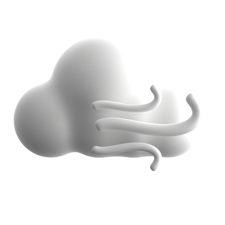 Nuage venteux  3D Icon