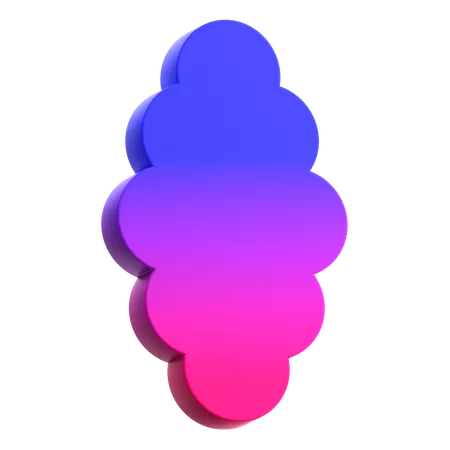 Nuage vertical  3D Icon