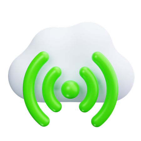 Wi-Fi dans les nuages  3D Icon