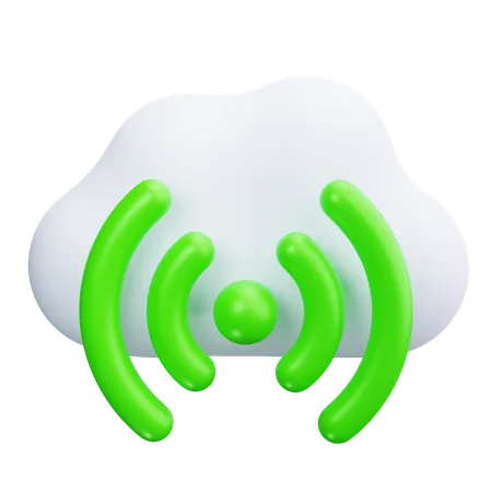 Wi-Fi dans les nuages  3D Icon