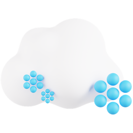 Nuages enneigés  3D Icon