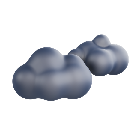 Nuages noirs  3D Icon