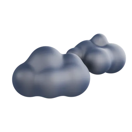 Nuages noirs  3D Icon