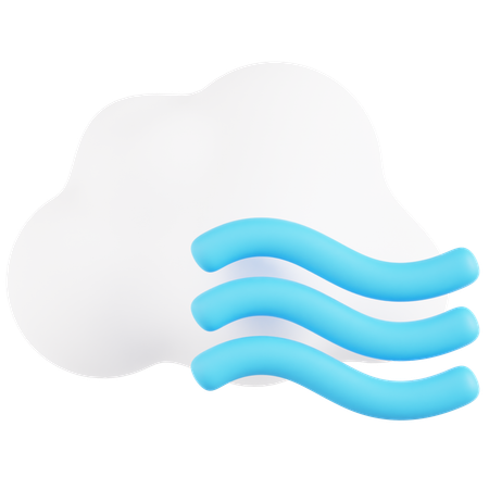 Nuages venteux  3D Icon