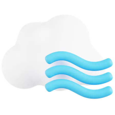 Nuages venteux  3D Icon