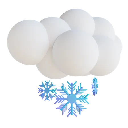 Neige nuageuse  3D Illustration