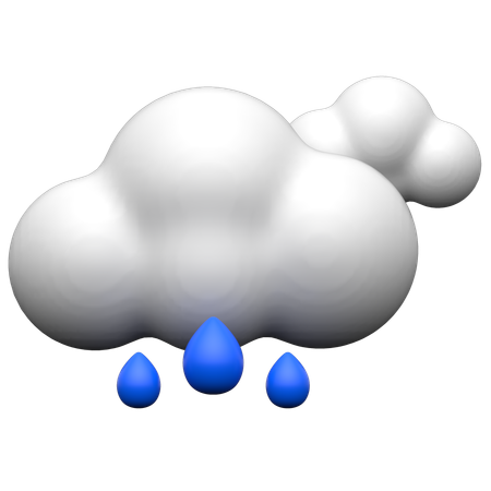 Pluie nuageuse  3D Icon