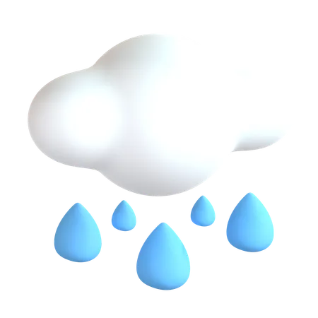 Pluie nuageuse  3D Icon