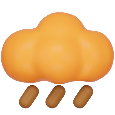 Pluie nuageuse  3D Icon