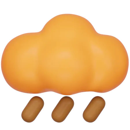 Pluie nuageuse  3D Icon