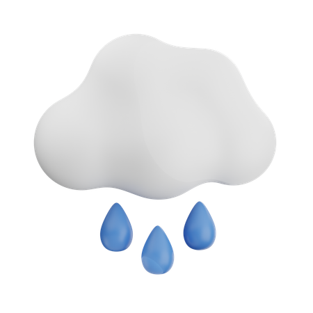 Pluie nuageuse  3D Icon