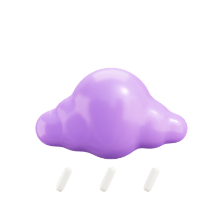 Pluie nuageuse  3D Illustration