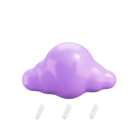 Pluie nuageuse  3D Illustration