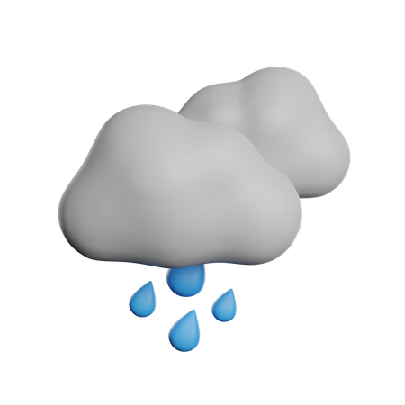 Pluie nuageuse  3D Icon