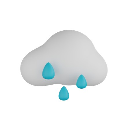 Pluie nuageuse  3D Icon